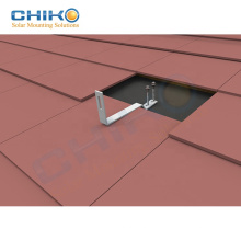 Light weight PV bracket for flat tile rooftop vs solar rooftop mounting solution tile roof hook